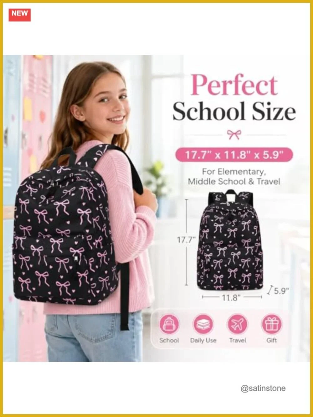 Kids Backpack Set with Lunch Box and Pencil Case 3 in 1 School Bags Polyester